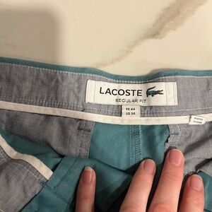 Lacoste Teal Regular Fit Cotton Shorts